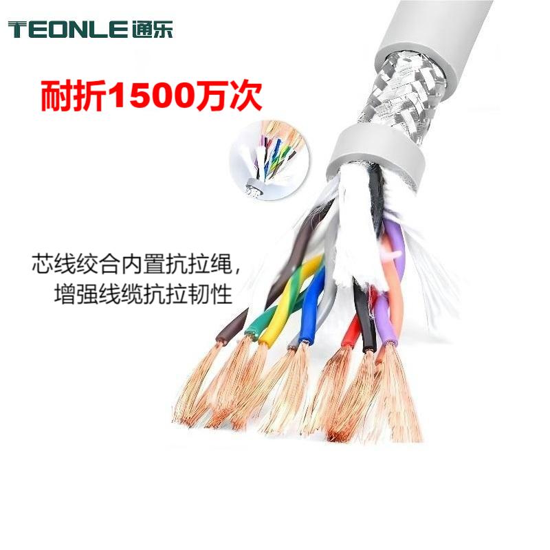 超高柔10  12 14芯雙絞屏蔽拖鏈伺服編碼線TRVVSP