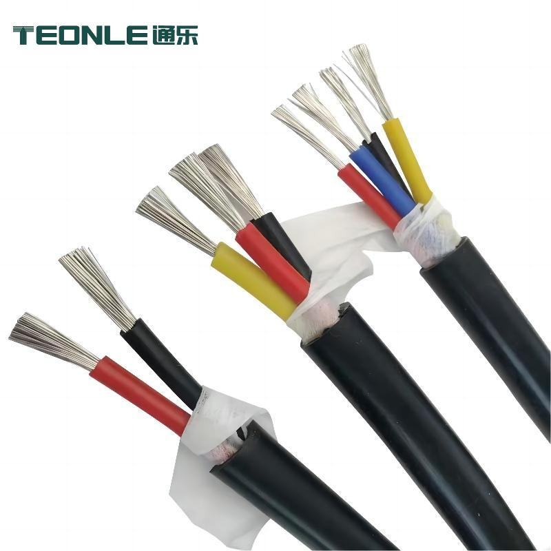 耐高溫硅膠電纜0.5 0.75 1 平方2 3 4芯耐低溫防凍柔軟