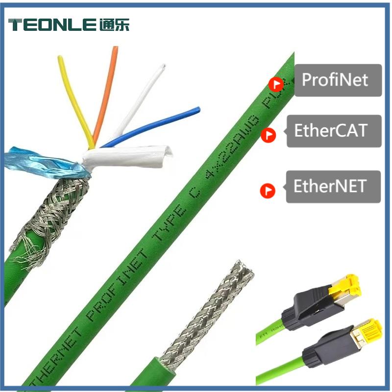 cat5e cat6 工業網線8芯雙絞雙屏蔽超五/六類Profinet監控以太網線
